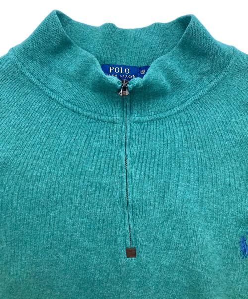 POLO RALPH LAUREN（ポロ・ラルフローレン）POLO RALPH LAUREN (ポロ・ラルフローレン) ハーフジップスウェット グリーン サイズ:3XBの古着・服飾アイテム