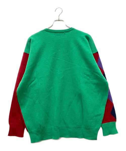 Burberry's（バーバリー）Burberry's (バーバリーズ) アーガイルニット 黄緑 サイズ:Lの古着・服飾アイテム