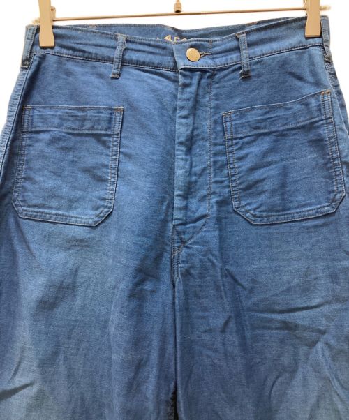 45rpm（45アールピーエム）45rpm (45アールピーエム) インディゴ粟サテンの4ポケットパンツ インディゴ サイズ:Mの古着・服飾アイテム