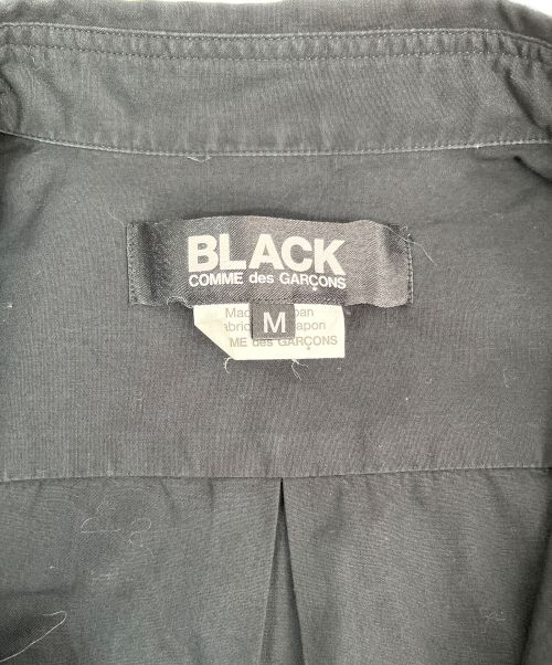 BLACK COMME des GARCONS（ブラックコムデギャルソン）BLACK COMME des GARCONS (ブラック コムデギャルソン) ステッチデザインシャツ ブラック サイズ:Mの古着・服飾アイテム