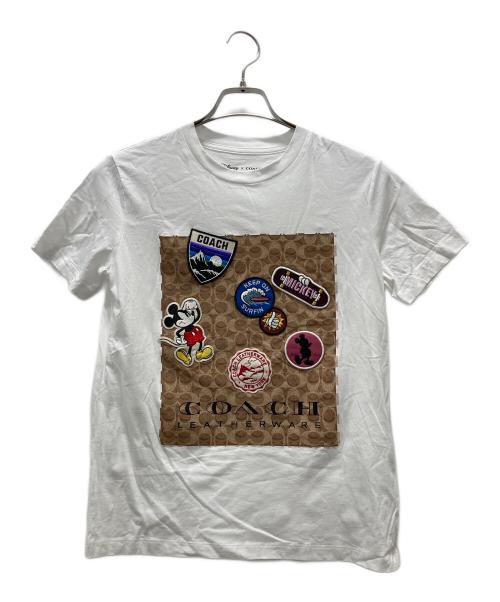 COACH（コーチ）COACH (コーチ) DISNEY (ディズニー) ワッペンTシャツ ホワイト サイズ:Sの古着・服飾アイテム