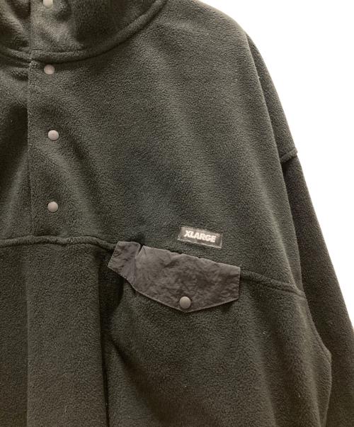 X-LARGE（エクストララージ）X-LARGE (エクストララージ) フリース ハーフスナップスウェット ブラック サイズ:XLの古着・服飾アイテム