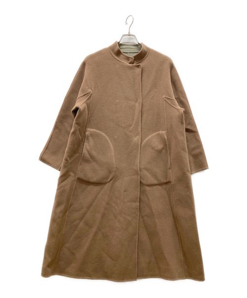 ADIEU TRISTESSE（アデュートリステス）ADIEU TRISTESSE (アデュートリステス) ダブルフェイスロングコート ブラウン×カーキ サイズ:不明の古着・服飾アイテム