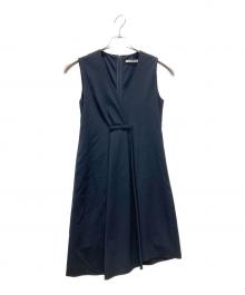 FOXEY NEWYORK（フォクシーニューヨーク）の古着「ノースリーブワンピース」｜ネイビー