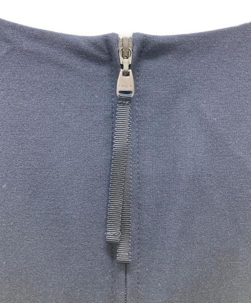 FOXEY NEWYORK（フォクシーニューヨーク）FOXEY NEWYORK (フォクシーニューヨーク) ノースリーブワンピース ネイビー サイズ:Mの古着・服飾アイテム