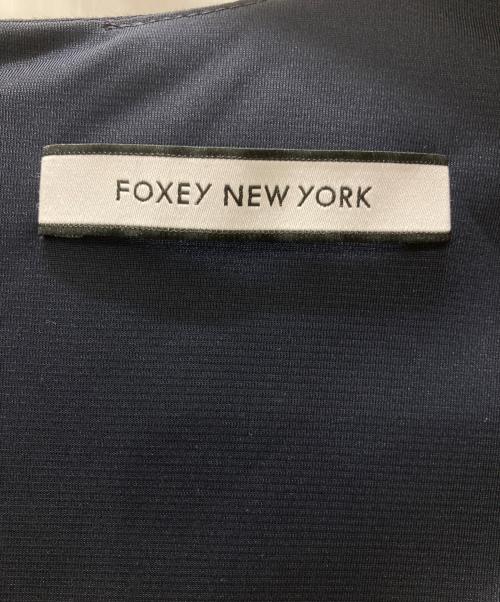 FOXEY NEWYORK（フォクシーニューヨーク）FOXEY NEWYORK (フォクシーニューヨーク) ノースリーブワンピース ネイビー サイズ:Mの古着・服飾アイテム
