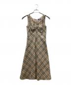 BURBERRY BLUE LABELバーバリーロンドンブルーレーベル）の古着「ノースリーブワンピース」｜ベージュ