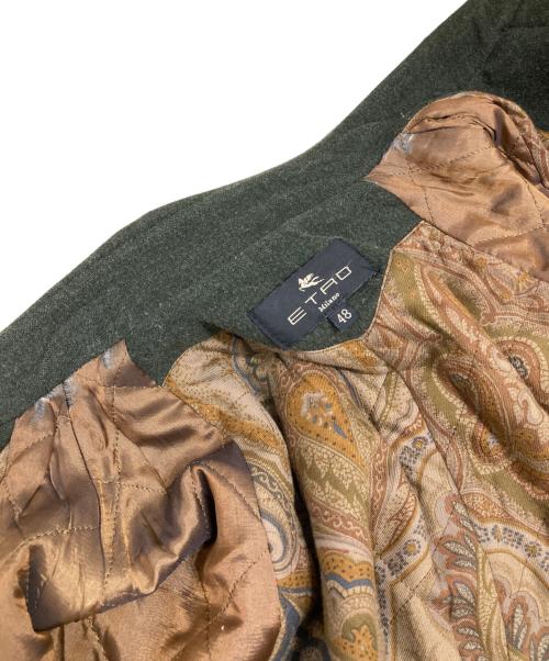 ETRO（エトロ）ETRO (エトロ) ペイズリー内柄ステンカラーコート グリーン サイズ:Mの古着・服飾アイテム