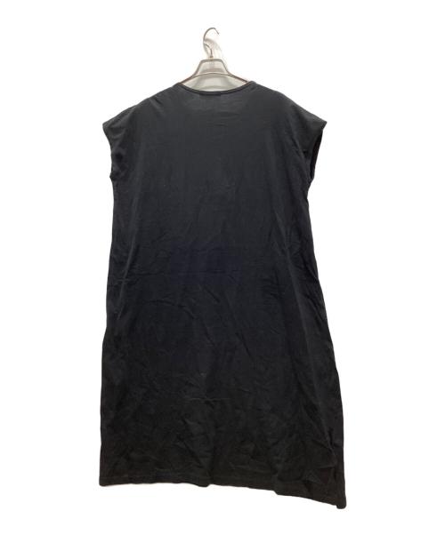 ZUCCA（ズッカ）ZUCCA (ズッカ) デニム切替ノースリーブワンピース ブラック サイズ:Mの古着・服飾アイテム