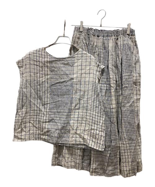 ichi（イチ）ichi (イチ) セットアップブラウス ベージュ サイズ:FREEの古着・服飾アイテム