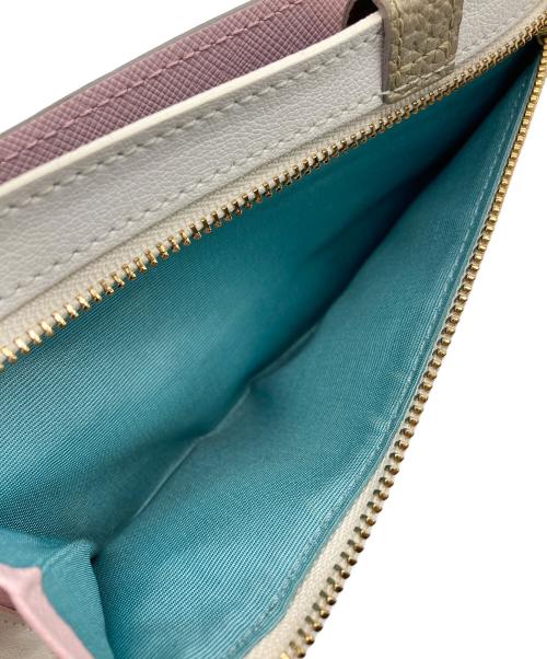 A.D.M.J.（エーディーエムジェイ）A.D.M.J. (エーディーエムジェイ) EAR (イア) クロコ型押しレザー フラット財布 グレーの古着・服飾アイテム