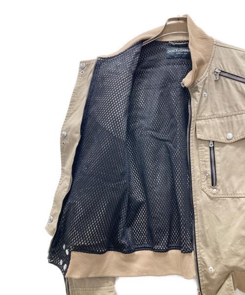 DOLCE & GABBANA（ドルチェ＆ガッバーナ）DOLCE & GABBANA (ドルチェ＆ガッバーナ) タクティカルジャケット ブラウン サイズ:46の古着・服飾アイテム