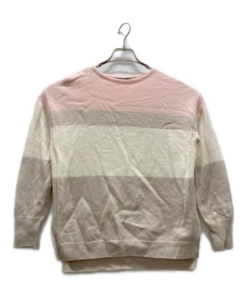 23区（ニジュウサンク）23区 (ニジュウサンク) ウールカシミヤ カラーブロック ニット マルチカラー サイズ:Mの古着・服飾アイテム