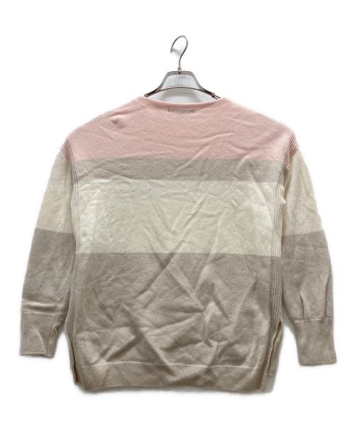 23区（ニジュウサンク）23区 (ニジュウサンク) ウールカシミヤ カラーブロック ニット マルチカラー サイズ:Mの古着・服飾アイテム