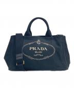 PRADAプラダ）の古着「カナパデニム2wayトートバッグ」｜ブラック