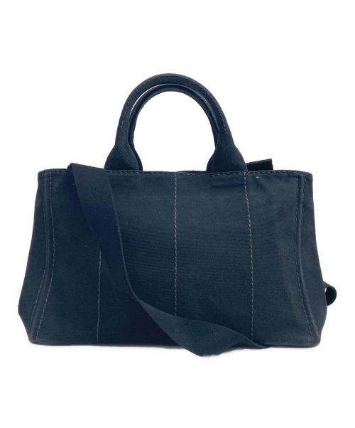 PRADA（プラダ）PRADA (プラダ) カナパデニム2wayトートバッグ ブラックの古着・服飾アイテム