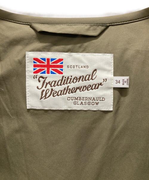 Traditional Weatherwear（トラディショナルウェザーウェア）Traditional Weatherwear (トラディショナルウェザーウェア) ARKLEY LONG DOWN PACKABLE カーキ サイズ:XSの古着・服飾アイテム