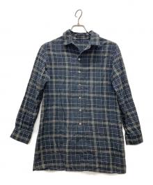 mizuiro-ind（ミズイロインド）の古着「チェックネルシャツ」｜ネイビー×グレー