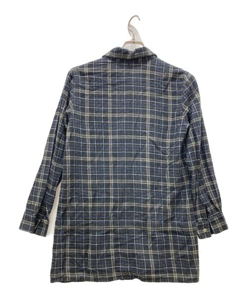 mizuiro-ind（ミズイロインド）mizuiro-ind (ミズイロインド) チェックネルシャツ ネイビー×グレー サイズ:表記無しの古着・服飾アイテム