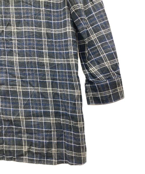 mizuiro-ind（ミズイロインド）mizuiro-ind (ミズイロインド) チェックネルシャツ ネイビー×グレー サイズ:表記無しの古着・服飾アイテム
