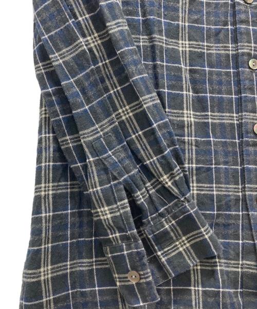 mizuiro-ind（ミズイロインド）mizuiro-ind (ミズイロインド) チェックネルシャツ ネイビー×グレー サイズ:表記無しの古着・服飾アイテム