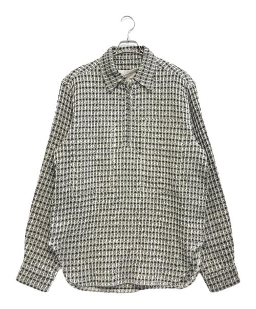 AnIrrationalElement（アンイラショナルエレメント）AnIrrationalElement (アンイラショナルエレメント) リネンハーフジップカットソー ベージュ サイズ:Mの古着・服飾アイテム