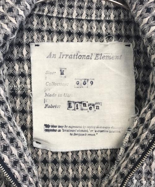 AnIrrationalElement（アンイラショナルエレメント）AnIrrationalElement (アンイラショナルエレメント) リネンハーフジップカットソー ベージュ サイズ:Mの古着・服飾アイテム