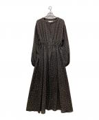 Snidelスナイデル）の古着「総柄ワンピース」｜ブラウン