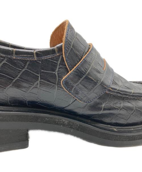 jieda（ジエダ）jieda (ジエダ) 型押しコインローファー ブラック サイズ:42の古着・服飾アイテム