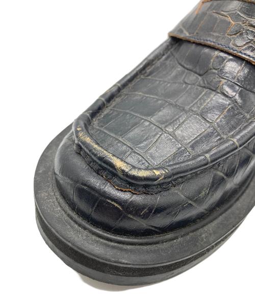 jieda（ジエダ）jieda (ジエダ) 型押しコインローファー ブラック サイズ:42の古着・服飾アイテム