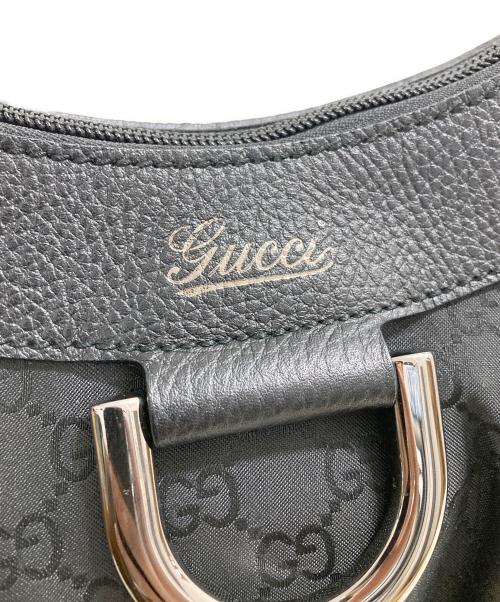 GUCCI（グッチ）GUCCI (グッチ) アビーラインGGキャンバス セミショルダーバッグ ブラックの古着・服飾アイテム