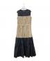 M'S GRACY（エムズグレイシー）の古着「バイカラーワンピース」｜ベージュ×ネイビー