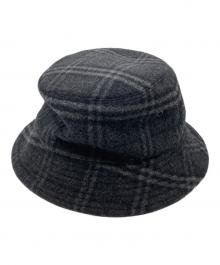 BURBERRY LONDON（バーバリーロンドン）の古着「チェック柄バケットハット」｜ブラック