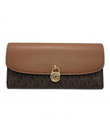 MICHAEL KORS（マイケル・コース）の古着「HAMILTON フラップ コンチネンタル ウォレット」｜ブラウン