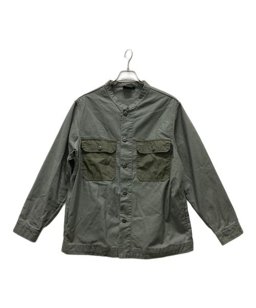 WILD THINGS（ワイルドシングス）WILD THINGS (ワイルドシングス) バックサテン フィールド CPO シャツ カーキ サイズ:Mの古着・服飾アイテム