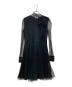 RED VALENTINO（レッドヴァレンティノ）の古着「チュール袖デザインワンピース」｜ブラック