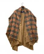Burberry'sバーバリー）の古着「切替ノバチェック柄ケープコート」｜ブラウン