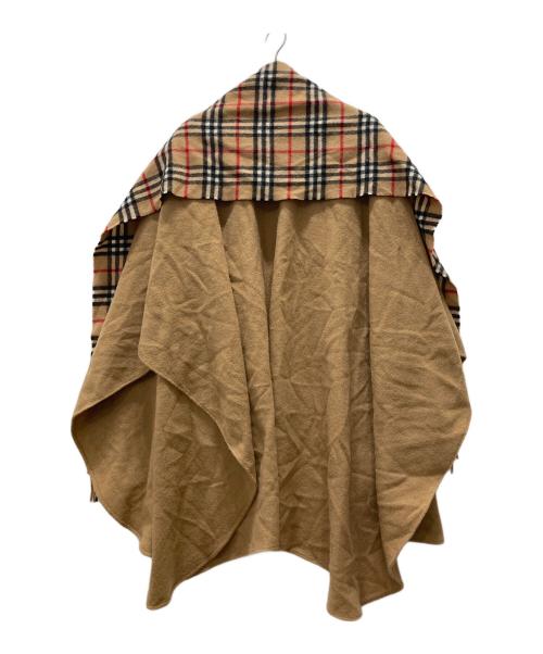Burberry's（バーバリー）Burberry's (バーバリーズ) 切替ノバチェック柄ケープコート ブラウン サイズ:表記なしの古着・服飾アイテム