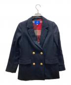 BLUE LABEL CRESTBRIDGEブルーレーベルクレストブリッジ）の古着「金ボタンダブルジャケット」｜ネイビー