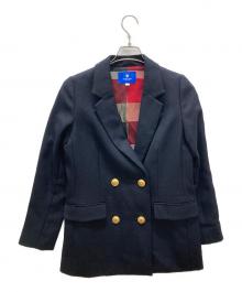 BLUE LABEL CRESTBRIDGE（ブルーレーベルクレストブリッジ）の古着「金ボタンダブルジャケット」｜ネイビー