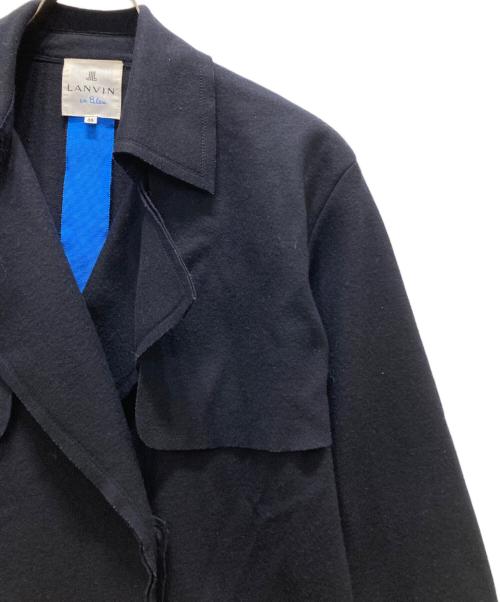LANVIN en Bleu（ランバンオンブルー）LANVIN en Bleu (ランバンオンブルー) ウールリバーコート ネイビー サイズ:36の古着・服飾アイテム