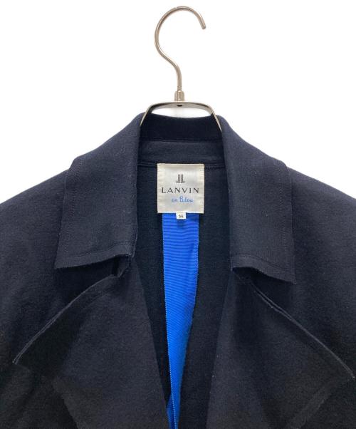 LANVIN en Bleu（ランバンオンブルー）LANVIN en Bleu (ランバンオンブルー) ウールリバーコート ネイビー サイズ:36の古着・服飾アイテム