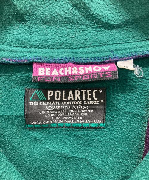 BEACH&SNOW（ビーチアンドスノー）BEACH&SNOW (ビーチアンドスノー) POLARTECフリースプルオーバー マルチカラー サイズ:Mの古着・服飾アイテム
