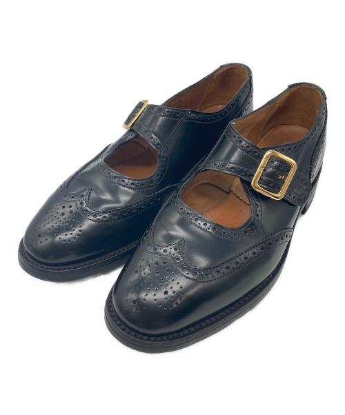 SANDERS（サンダース）SANDERS (サンダース) PUNCHED SANDAL ブラック サイズ:6 1/2の古着・服飾アイテム