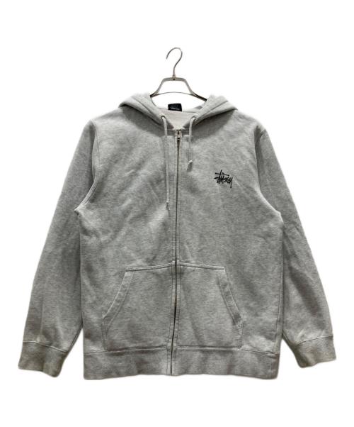 stussy（ステューシー）stussy (ステューシー) ジップパーカー グレー サイズ:Mの古着・服飾アイテム