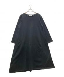 YUNI（ユニ）の古着「カットソーワンピース」｜ブラック