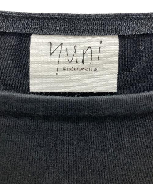YUNI（ユニ）yuni (ユニ) カットソーワンピース ブラック サイズ:Fの古着・服飾アイテム