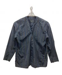 08sircus（ゼロエイトサーカス）の古着「stripe overlapped cardigan」｜ネイビー