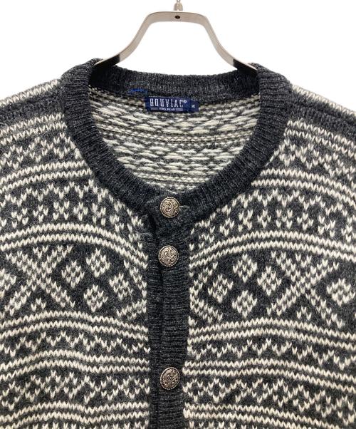 BOUVIAC（BOUVIAC）BOUVIAC (BOUVIAC) ノルディック ニットカーディガン グレー サイズ:Mの古着・服飾アイテム
