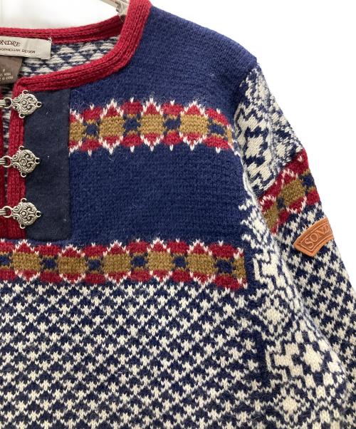 SONDRE（SONDRE）SONDRE (SONDRE) チロリアンニット ネイビー サイズ:Ｓの古着・服飾アイテム